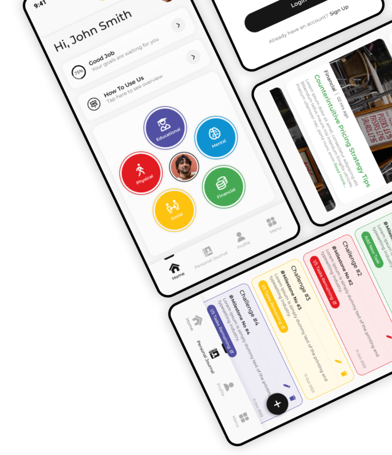 5 Spheres of Fit app