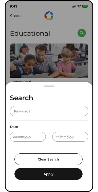 Educational screen