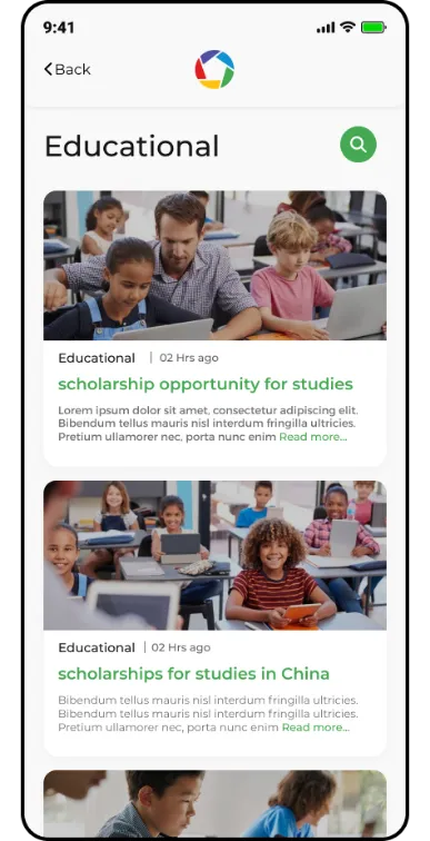 Educational screen