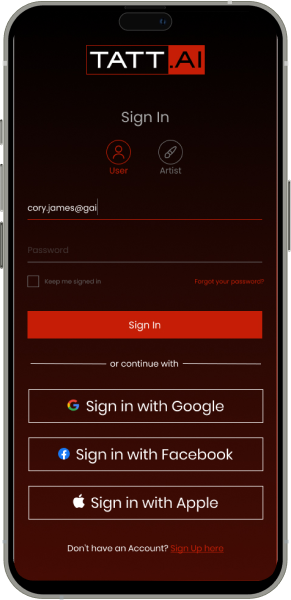 app screen