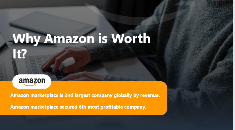 This is an image featuring Why Amazon is worth it? also showing some stats of Amazon.