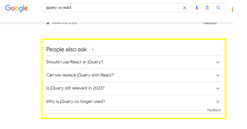 google People also ask example picture