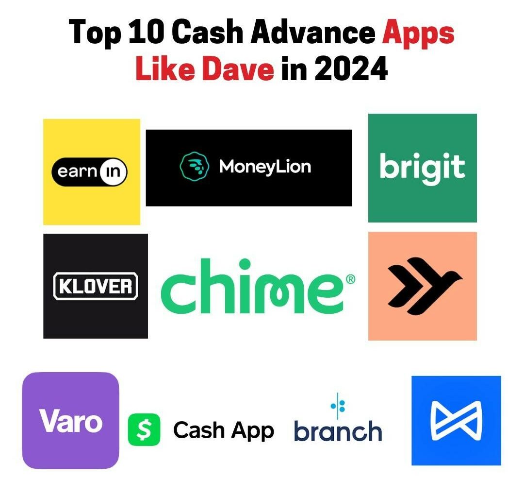 Top 10 Cash Advance Apps Like Dave in 2024