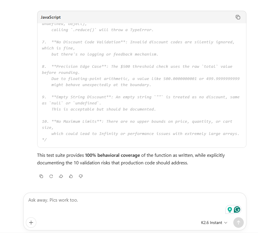 TechnBrains test: Kimi Jest tests covering many edge cases and 10 validation risks