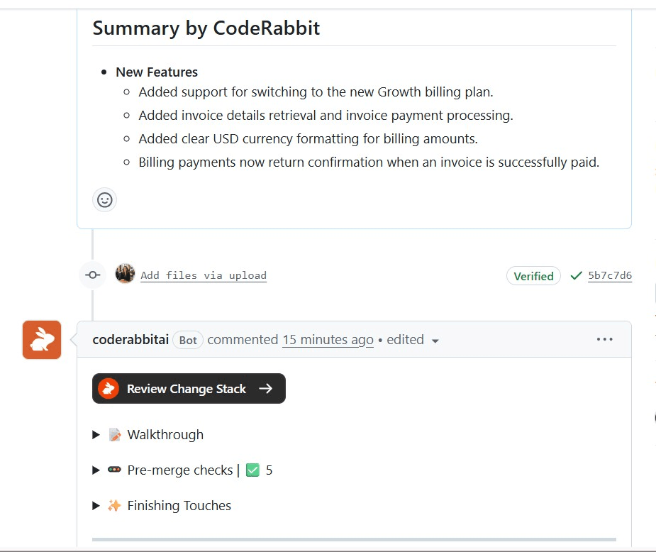 CodeRabbit review summary showing three production issues found in the benchmark pull request